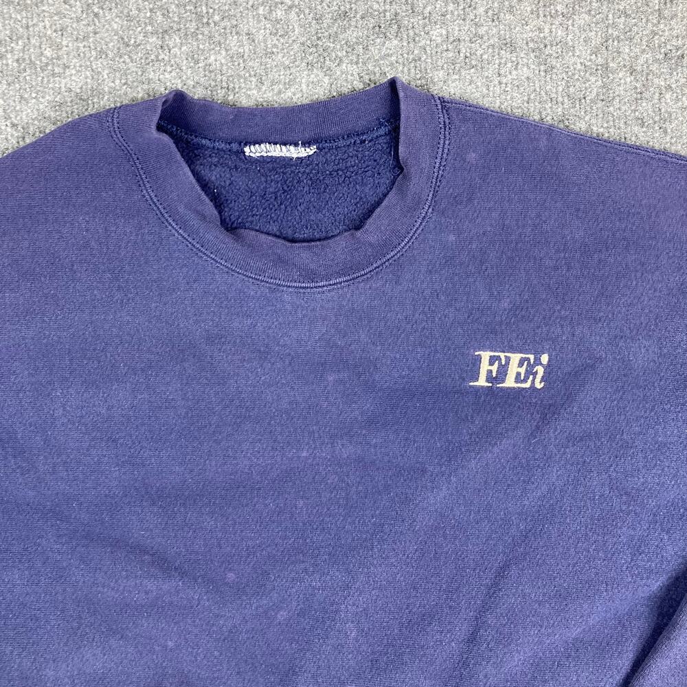 FEi Sweatshirt Men’s L Navy Pullover Crewneck Minimal‎ Logo Tech Workwear